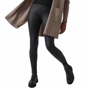 Athleta Delancey Gleam Black Leggings, L